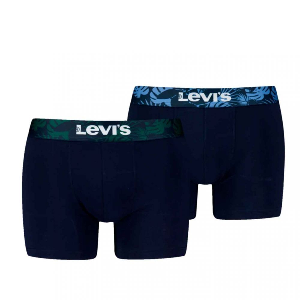LEVI'S Monstera Leaf Briefs 2-Pack Σετ με 2 εσώρουχα - Μπλε