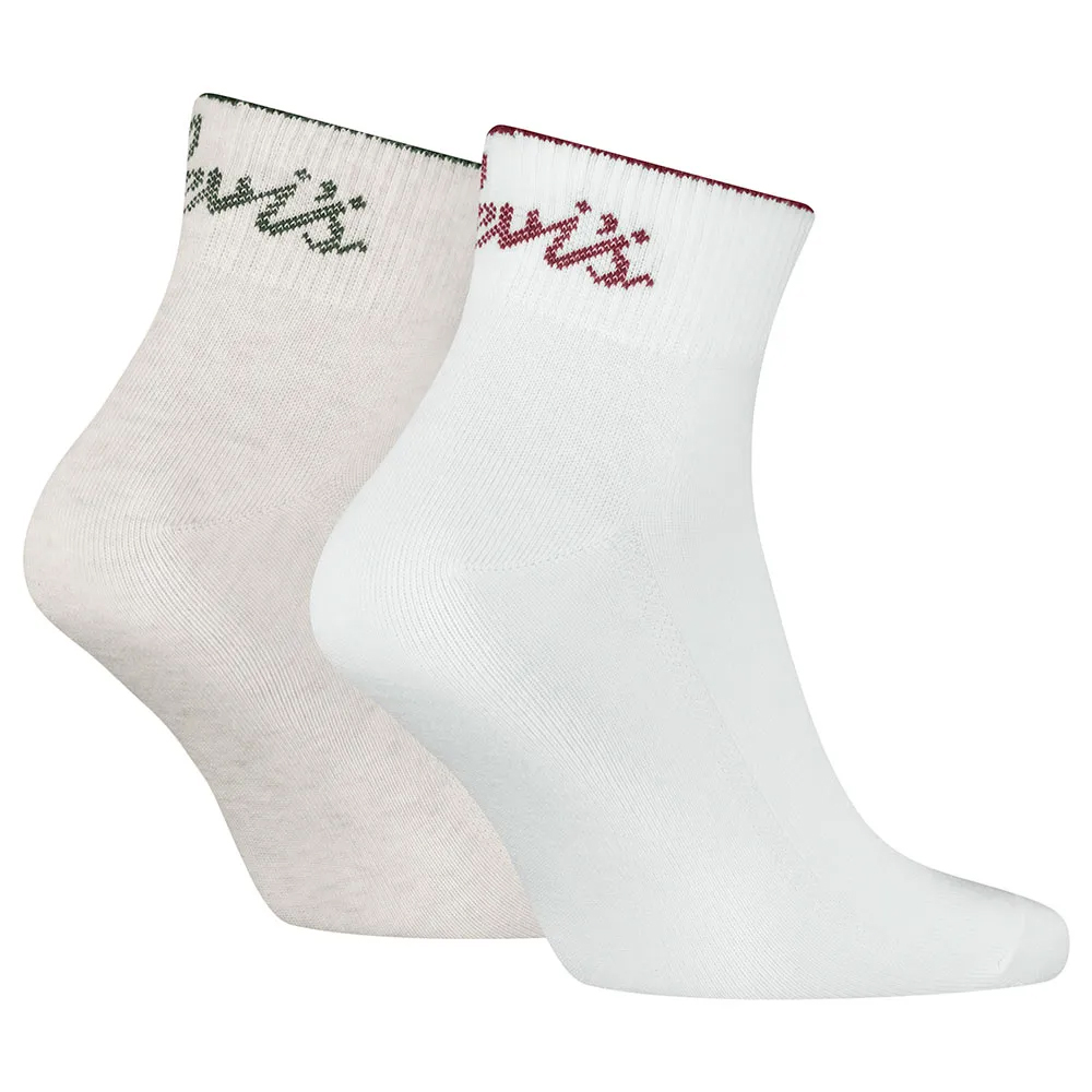 LEVI'S Mid Cut Western Logo 2 pairs Socks Γυναικείες Κάλτσες 2 ζεύγη - 2