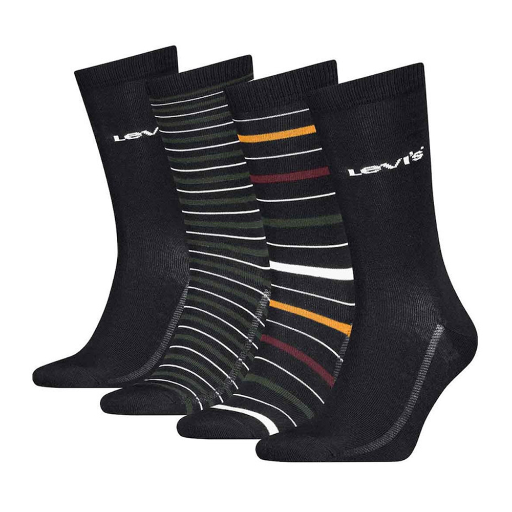 LEVI'S Gift Box 4 Pairs Socks Regular Cut Κάλτσες 4 ζεύγη - Μαύρο