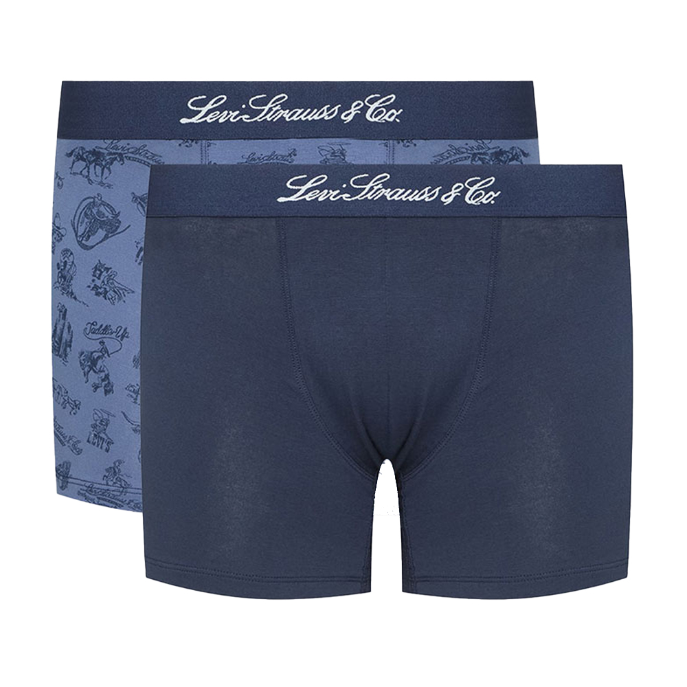 LEVIS Boxer Brief 2 Pack Σετ 2 Ανδρικά Εσώρουχα - Μπλε