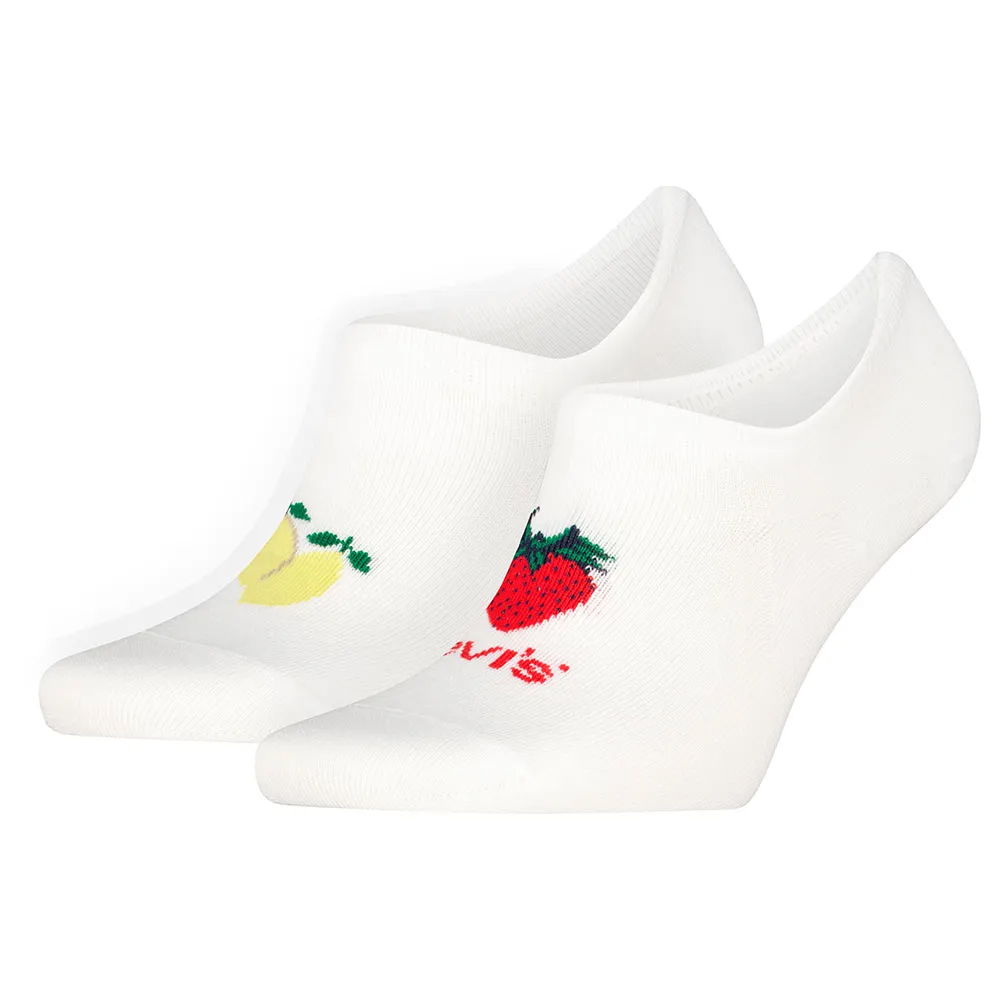 LEVI'S High Rise 2 Pairs Γυναικείες Κάλτσες 2 Ζεύγη - Λευκό