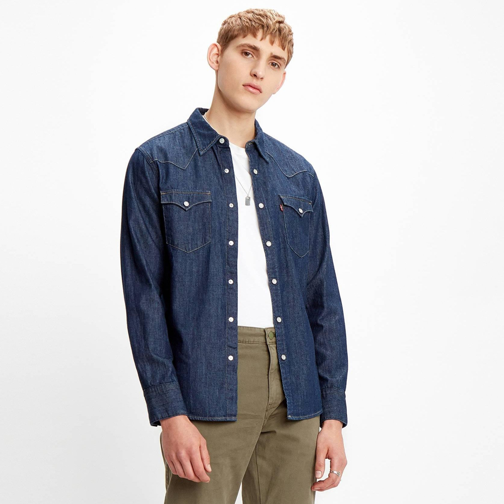 LEVI'S Barstow Western Standard Shirt Ανδρικό Πουκάμισο Denim - 4