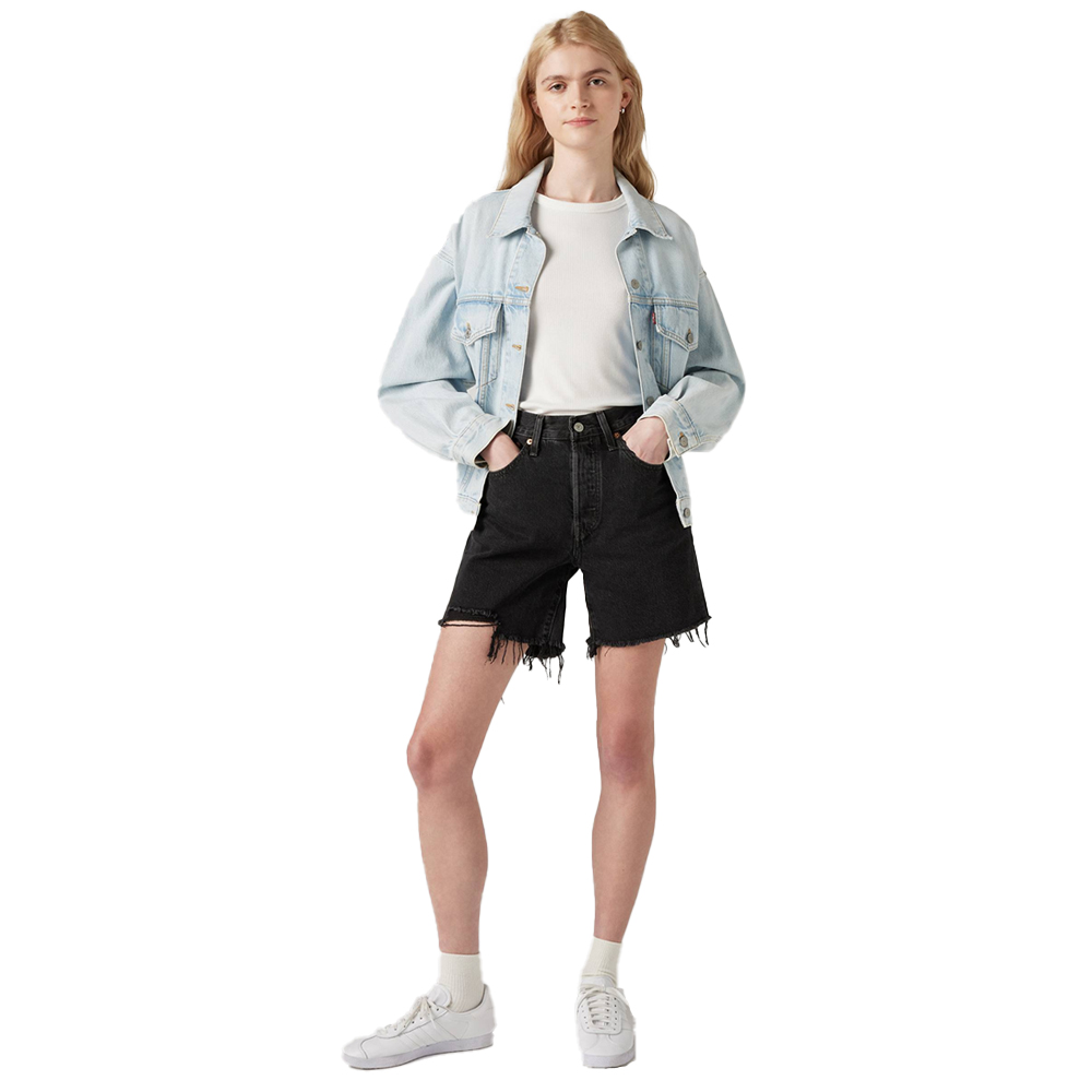 LEVI'S 501® Mid-Thigh Shorts Denim Γυναικείο Σορτσάκι Τζιν  - Μαύρο