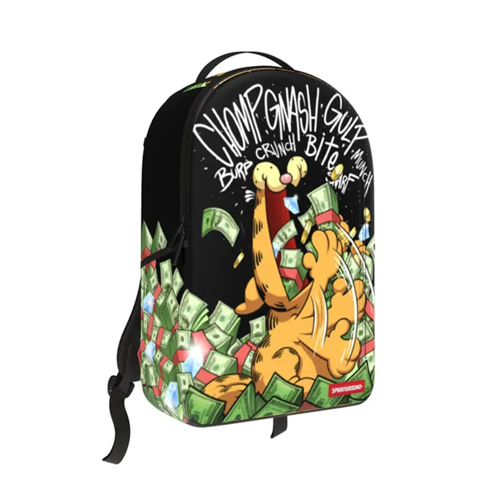 SPRAYGROUND Garfield Money Attack Lunch Break Unisex Backpack - Μαύρο