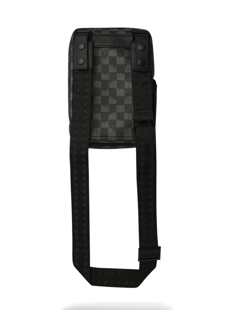 SPRAYGROUND Hangover Grey Drip Check Og Sling Unisex Τσάντα Χιαστί  - 2