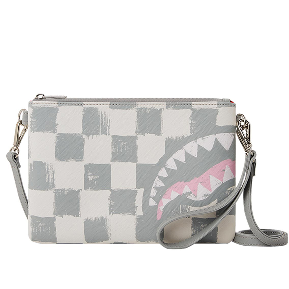 SPRAYGROUND Vanquish Cream Clutch Γυναικείο Τσαντάκι - Γκρι