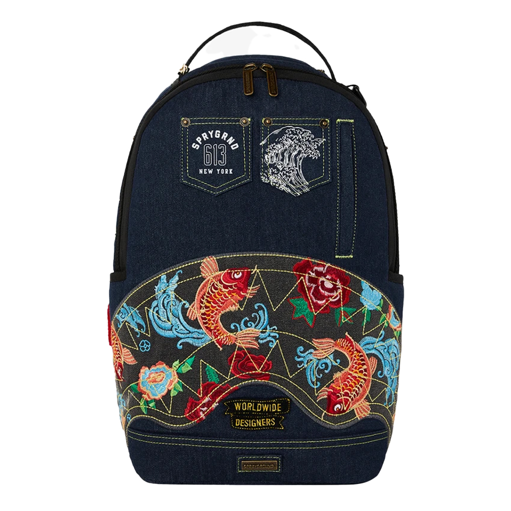 SPRAYGROUND Evisu Style Denim DLX Unisex Backpack - Multi