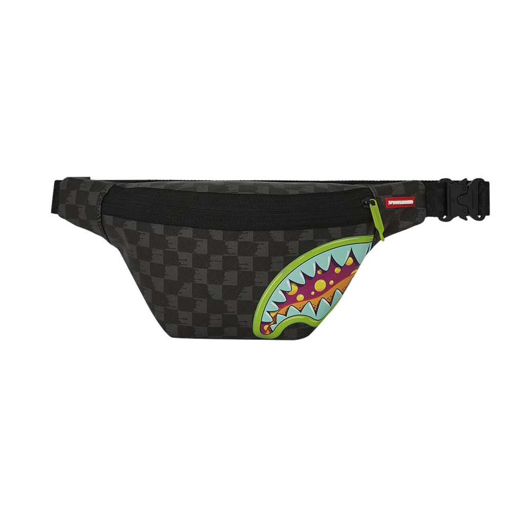 SPRAYGROUND Slime Takeover Savvy Crossbody Unisex Τσαντάκι Μέσης  - Μαύρο