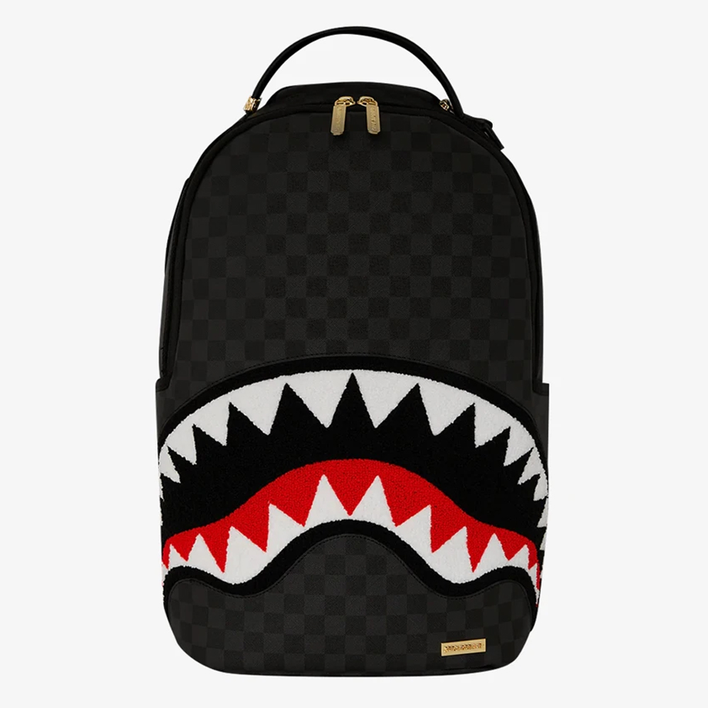 SPRAYGROUND Black Chenille Sip DLXSV Unisex Backpack - Μαύρο
