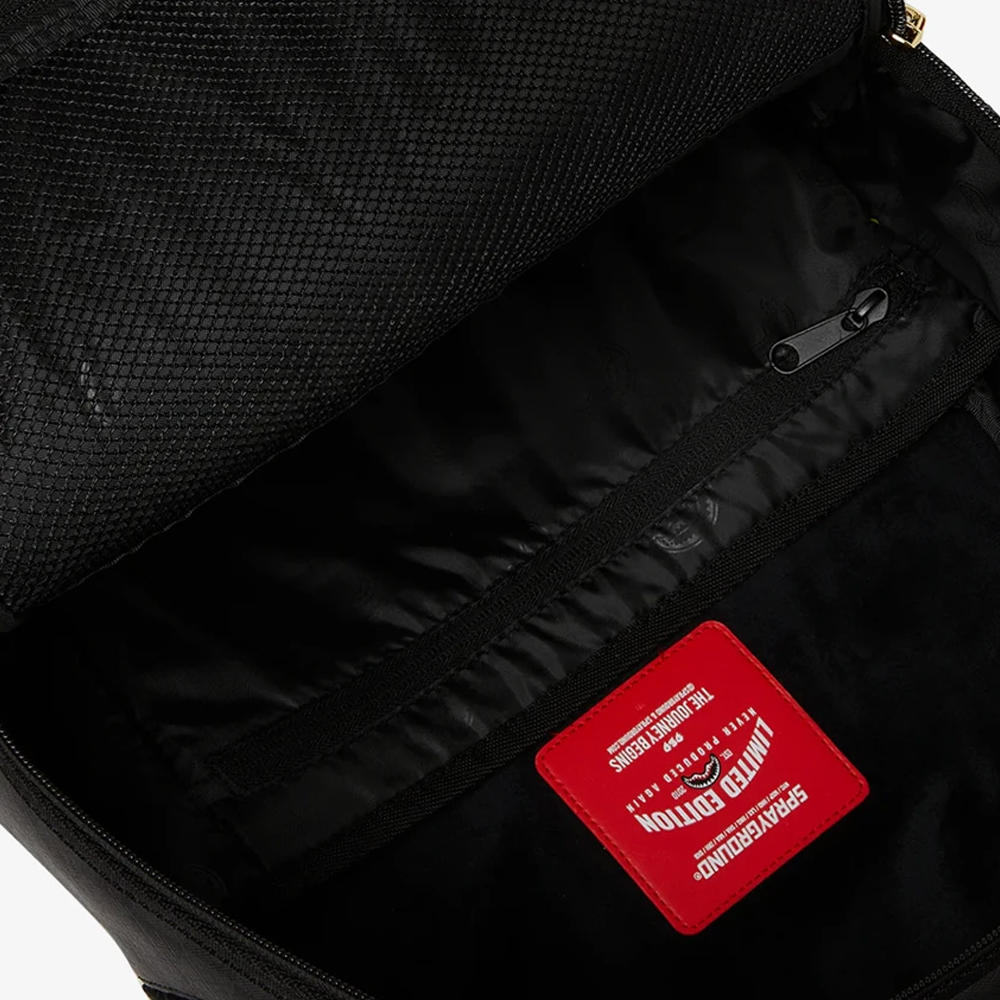 SPRAYGROUND Black Chenille Sip DLXSV Unisex Backpack - 5
