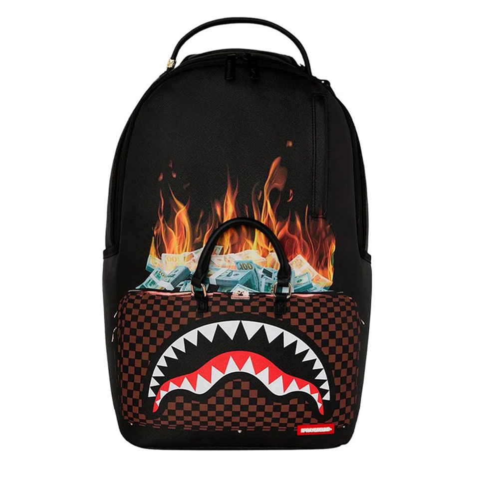 SPRAYGROUND Bag Of Money On Fire DLXSV Unisex Backpack - Multi