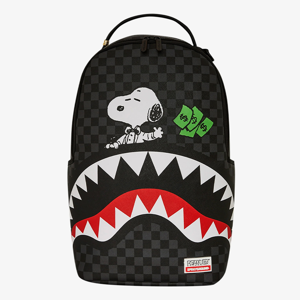 SPRAYGROUND Peanuts Snoopy Top Shark Money DLXSV Unisex Backpack - 1