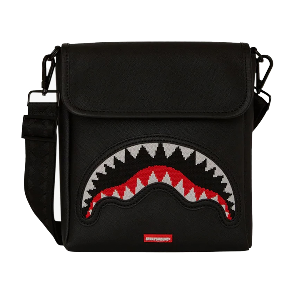 SPRAYGROUND Fly Knit Mouth Messenger Sling Unisex Τσάντα Χιαστί - Χειρός - Μαύρο