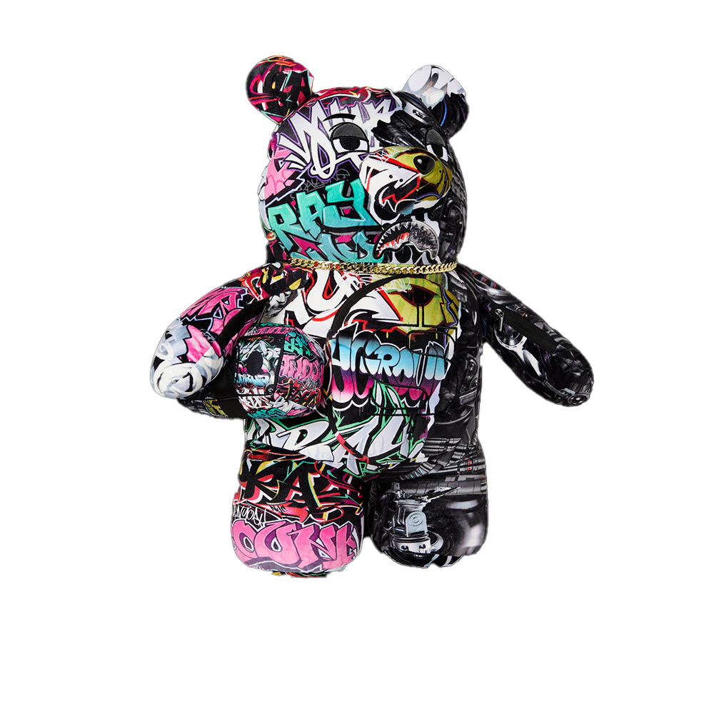 SPRAYGROUND Split Cybershark Moneybear Teddy Bear Unisex Backpack - 3