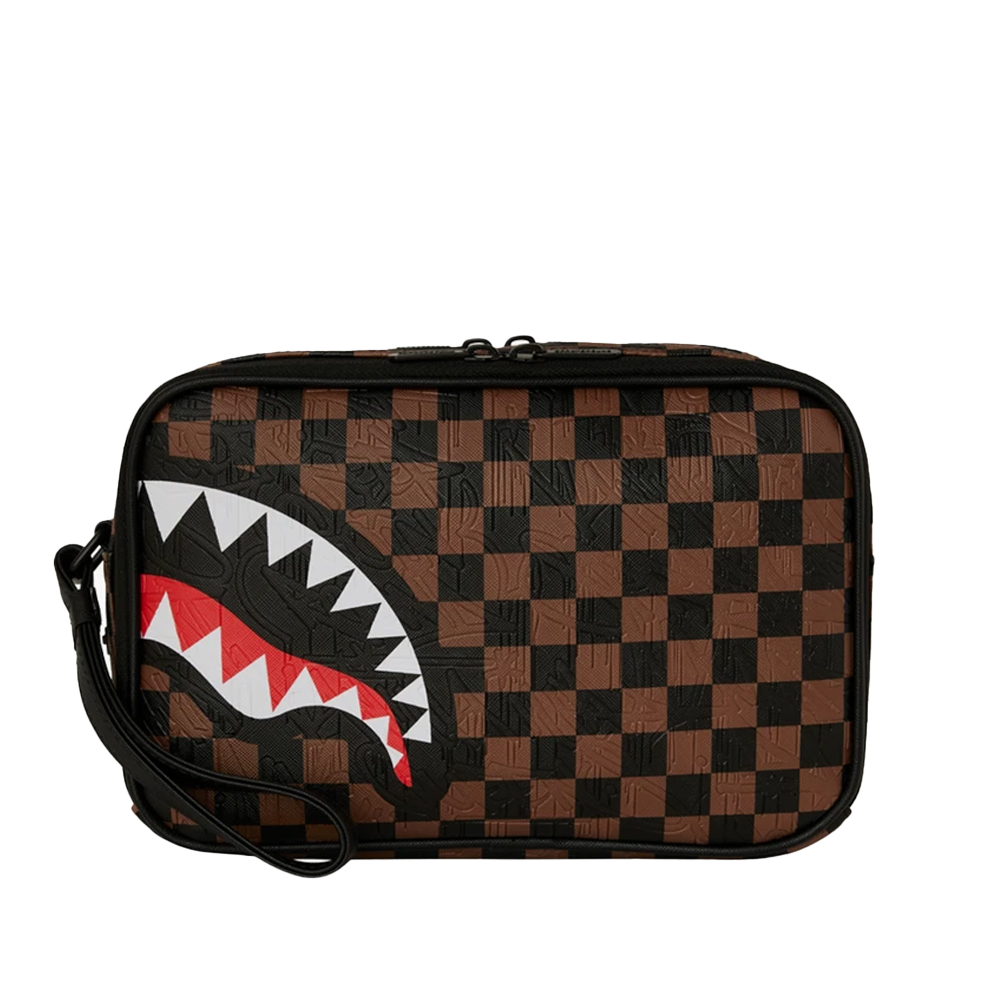 SPRAYGROUND Big City Emboss Toiletry Bag Unisex Νεσεσέρ - Καφέ