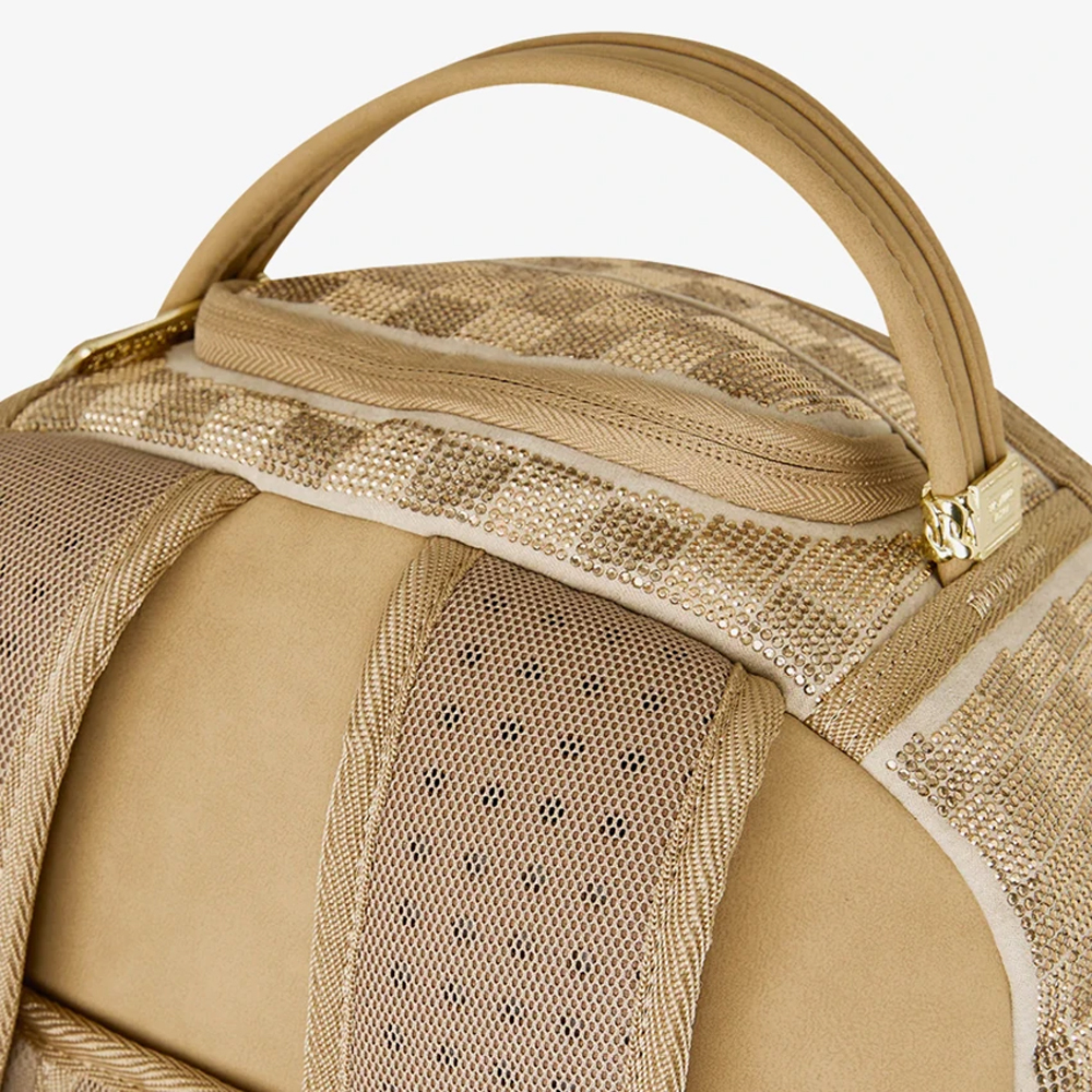 SPRAYGROUND 2 Tone Gold Trinity DLXSF Unisex Backpack - 4