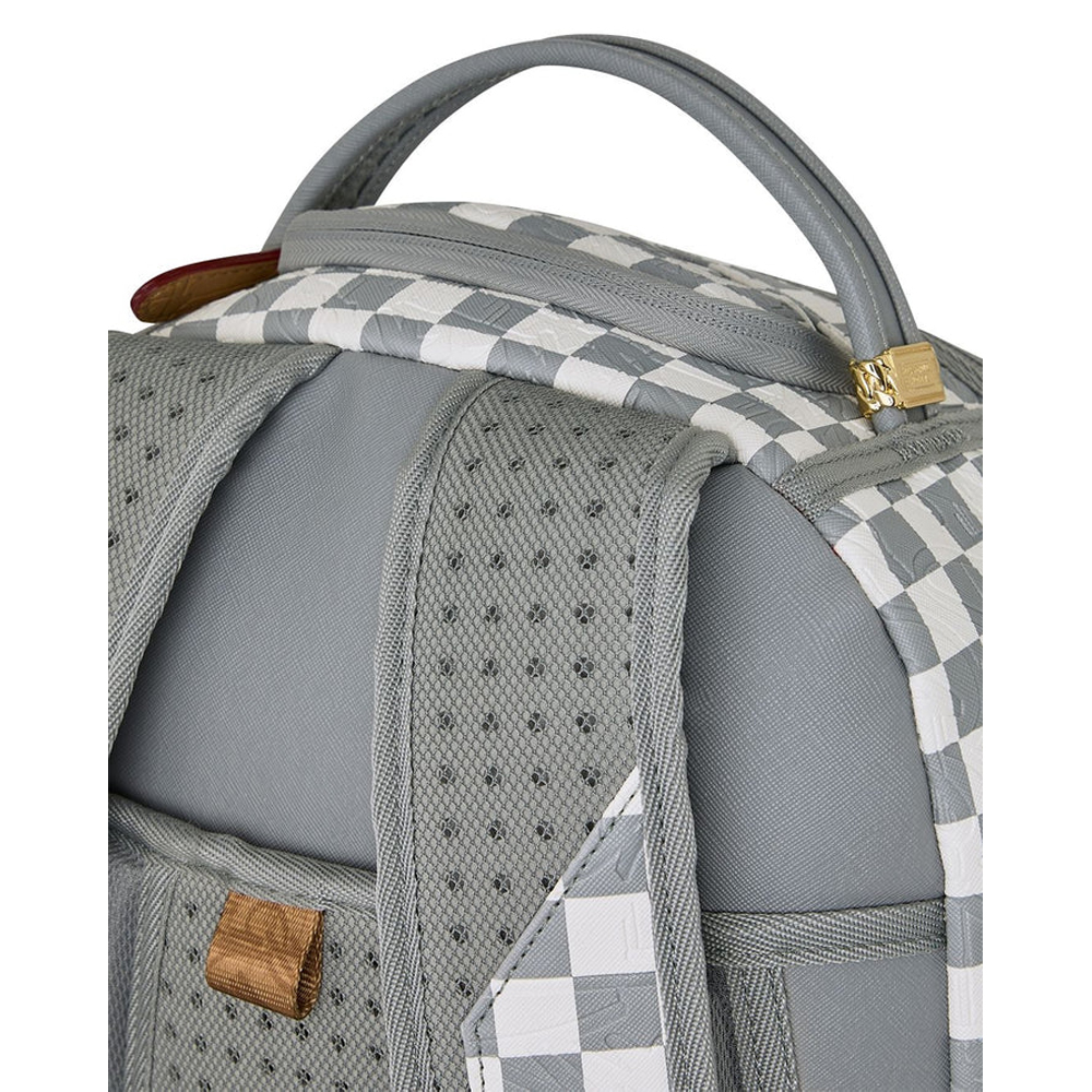 SPRAYGROUND Embossed  Check Cream DLXSV Unisex Backpack - 4