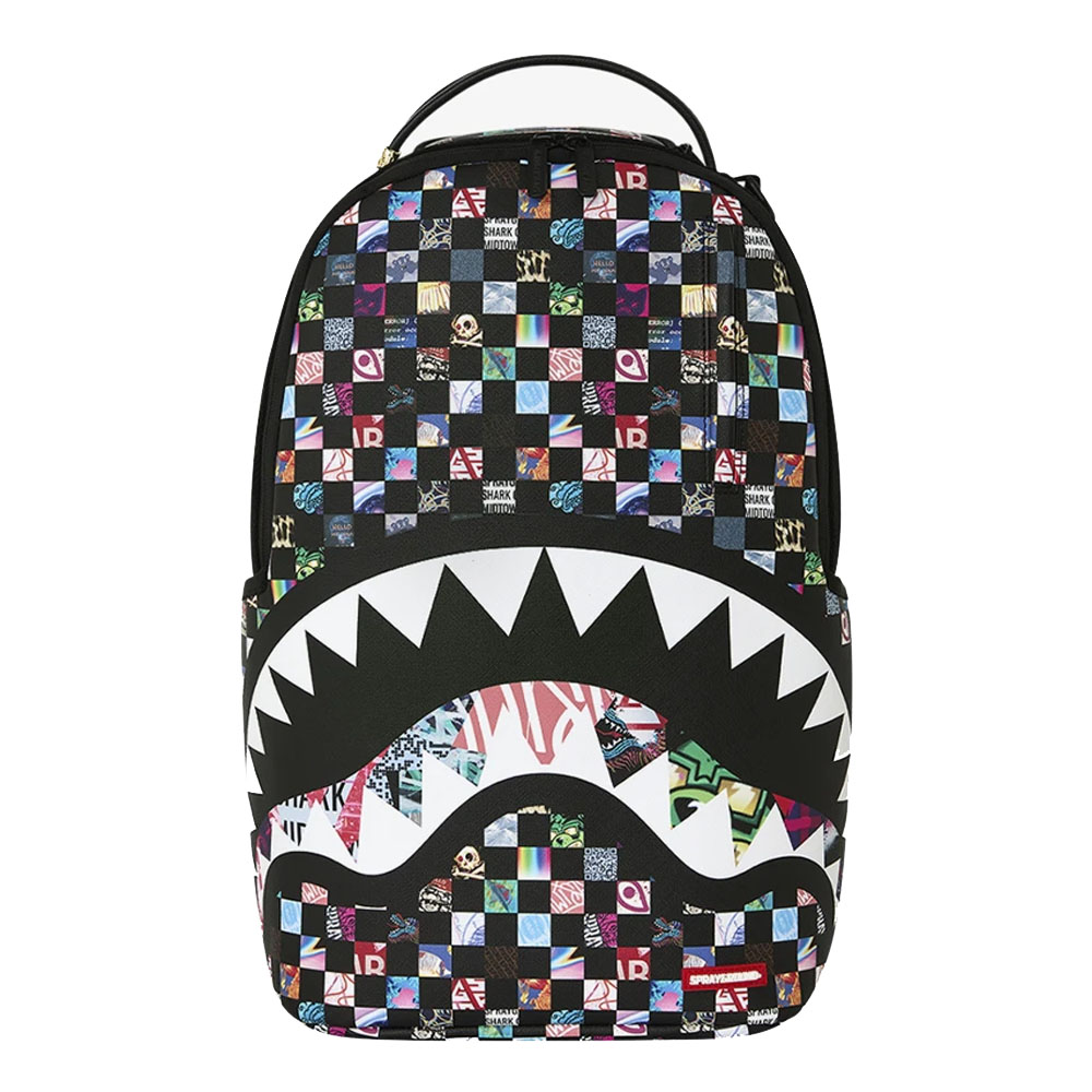SPRAYGROUND Crazy Check DLXSV Unisex Backpack - Μαύρο