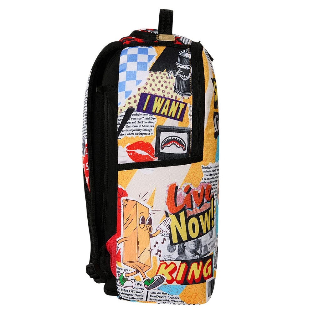 SPRAYGROUND Lips Magazine Collage DLXSR Unisex Backpack - 3