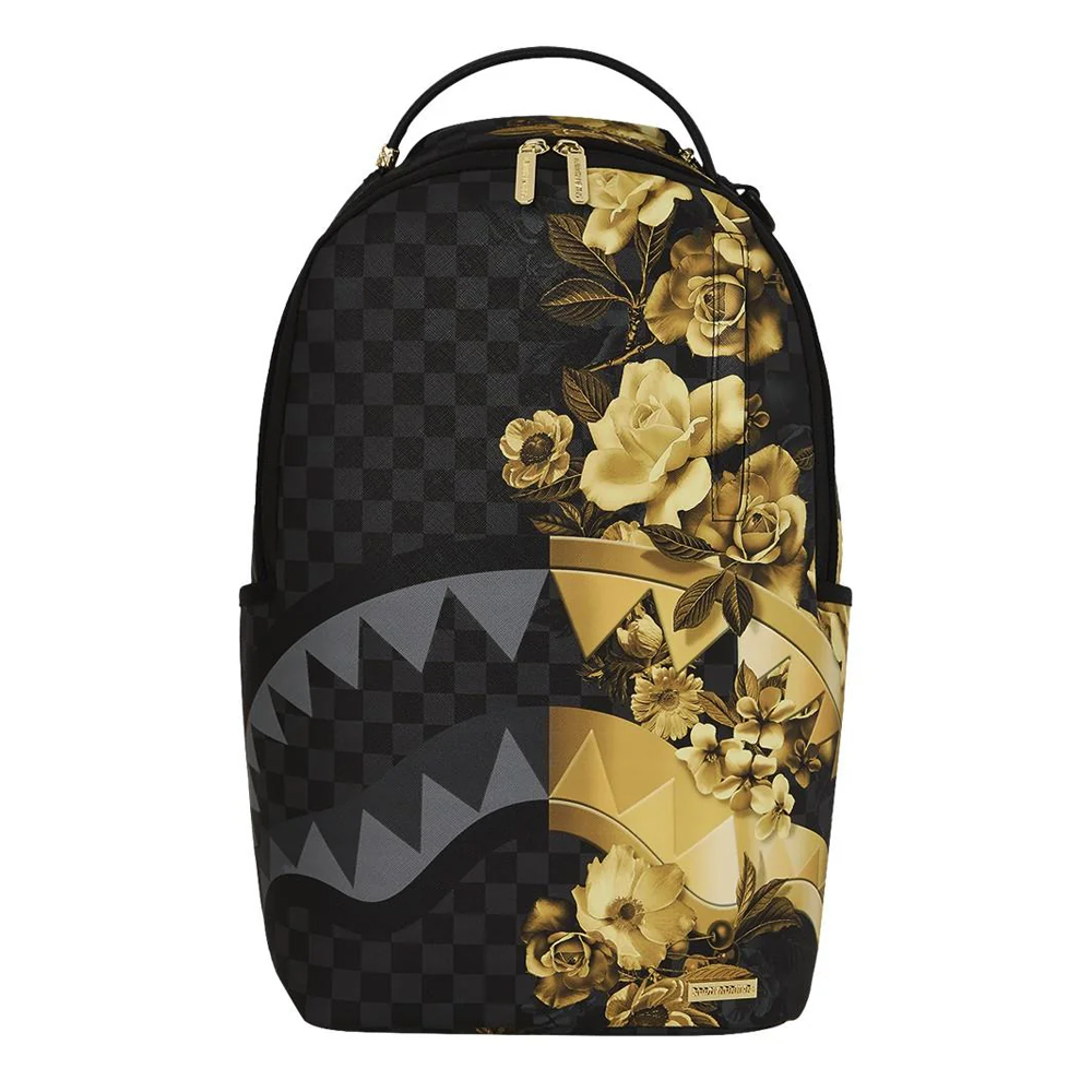 SPRAYGROUND Gold Floral Remix DLXSV Backpack - Μαύρο