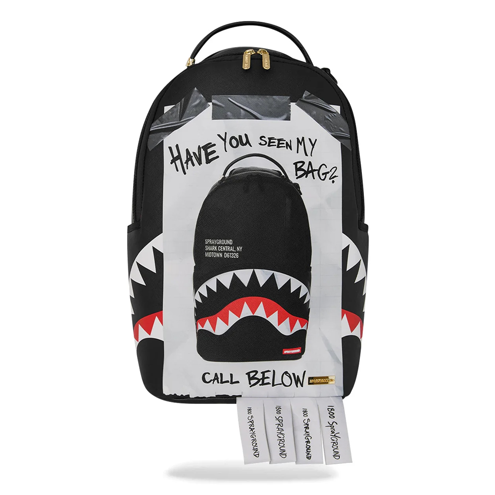SPRAYGROUND Missing Bag Flyer DLXSV Unisex Backpack - Μαύρο-Λευκό