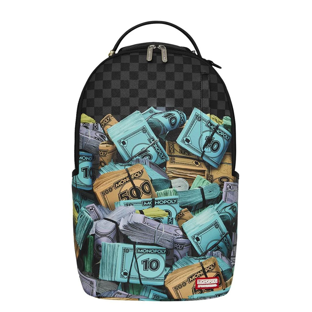 SPRAYGROUND Monopoly Money Stacks DLXSV Unisex Backpack - Μαύρο