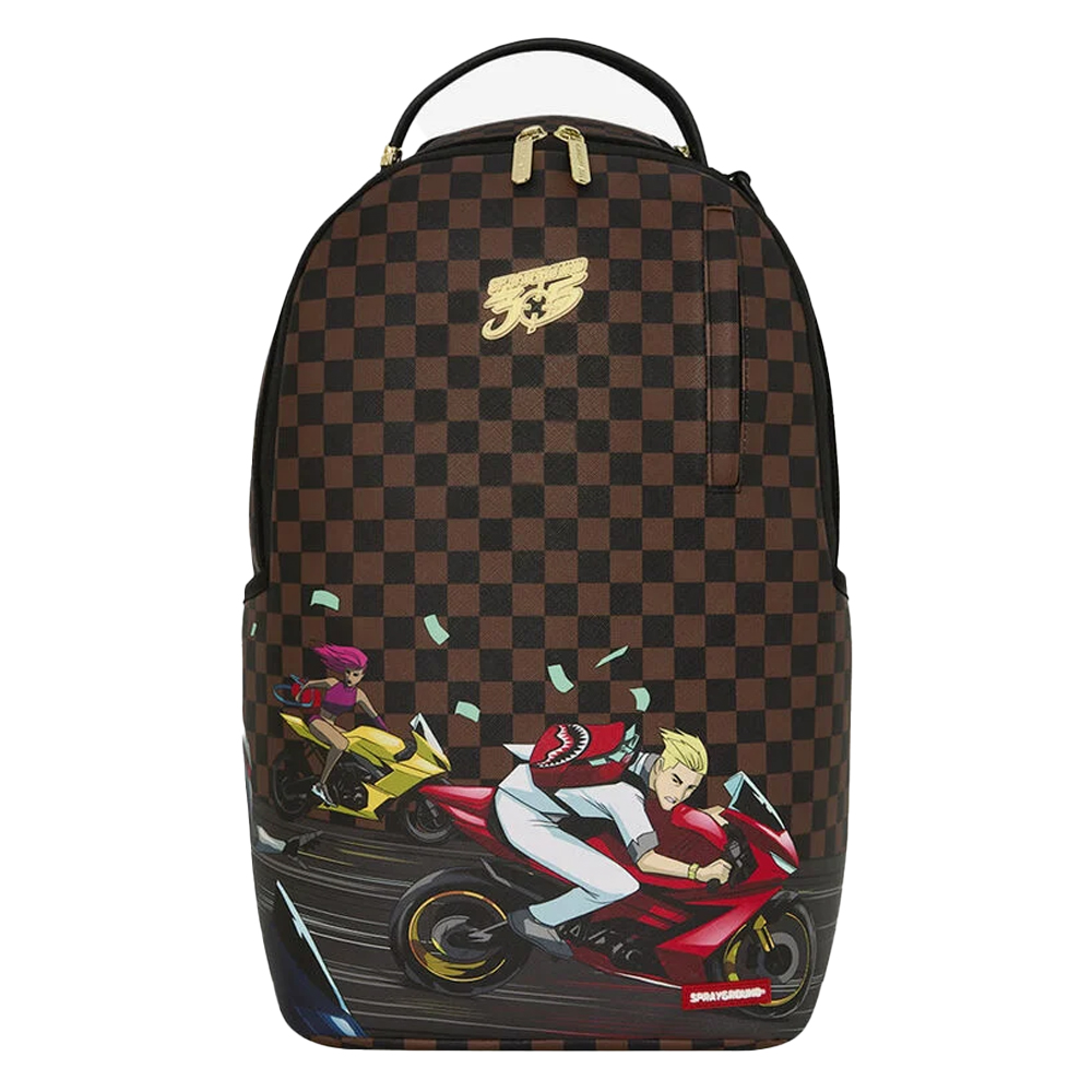 SPRAYGROUND 305 Check Motorcycles DLXSR Unisex Backpack - Καφέ