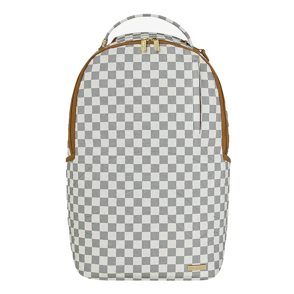 SPRAYGROUND Graff Embossed Cream Check DLXSV Unisex Backpack - Λευκό