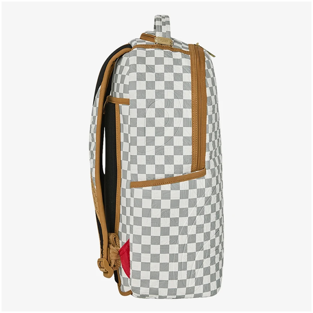 SPRAYGROUND Graff Embossed Cream Check DLXSV Unisex Backpack - 3