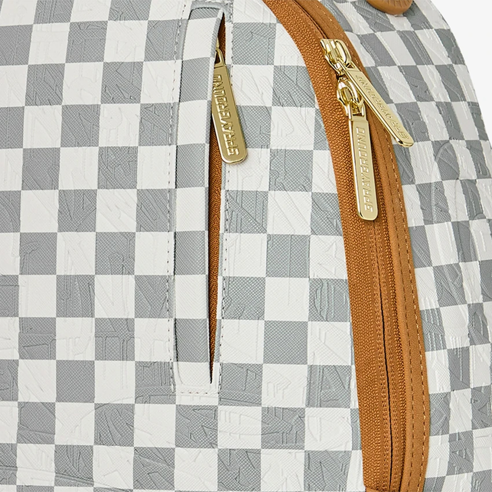 SPRAYGROUND Graff Embossed Cream Check DLXSV Unisex Backpack - 5