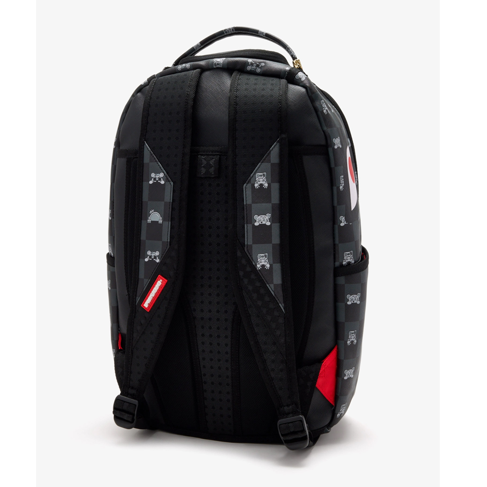 SPRAYGROUND Gray Peeking Character Check DLXSV Unisex Backpack - 2