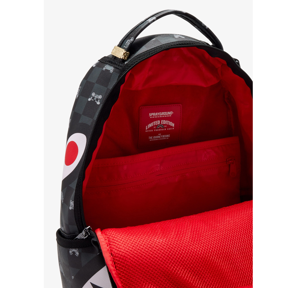 SPRAYGROUND Gray Peeking Character Check DLXSV Unisex Backpack - 4