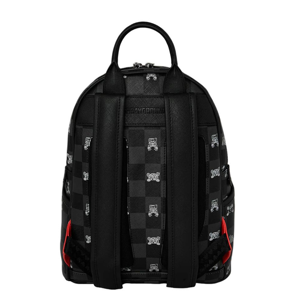 SPRAYGROUND Gray Peeking Character Check Savage  Unisex Backpack - 2
