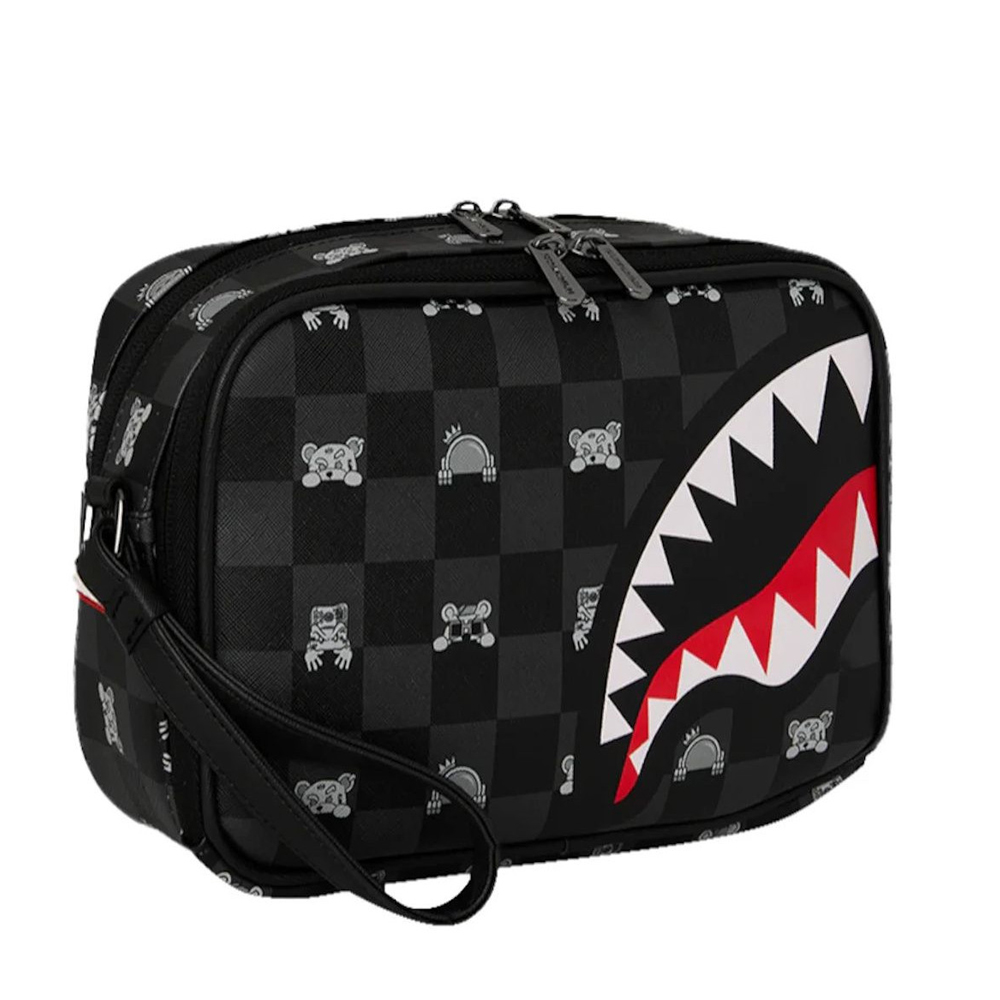 SPRAYGROUND Gray Peeking Character Check Toiletry Bricky Unisex Νεσεσέρ - 2