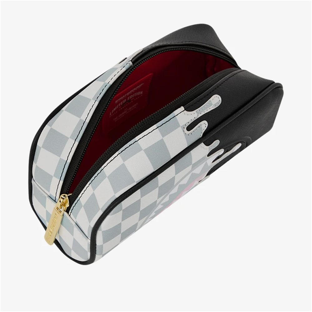 SPRAYGROUND Cream Check Unfinished Shark Pencil Pouch Unisex Κασετίνα - 3