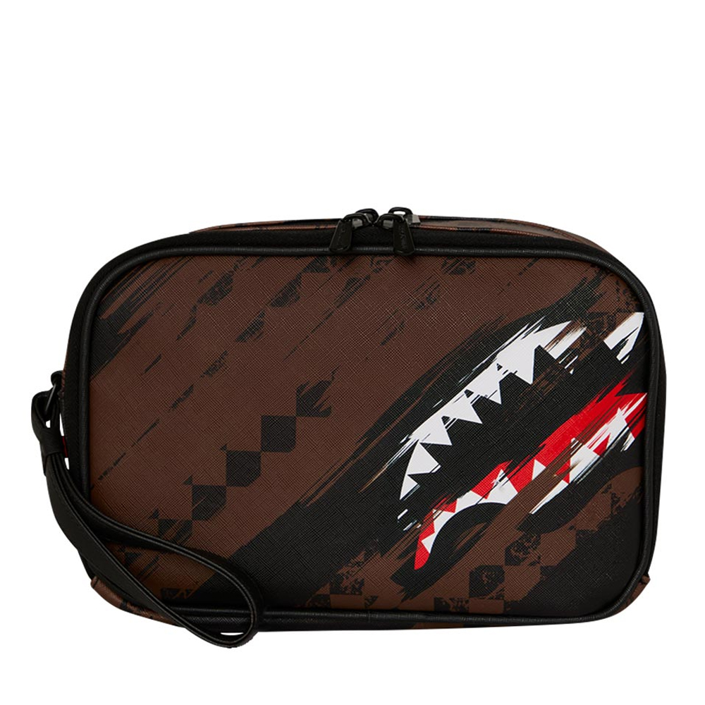SPRAYGROUND Smeared Grunge Toiletry Bag Unisex Νεσεσέρ - Καφέ