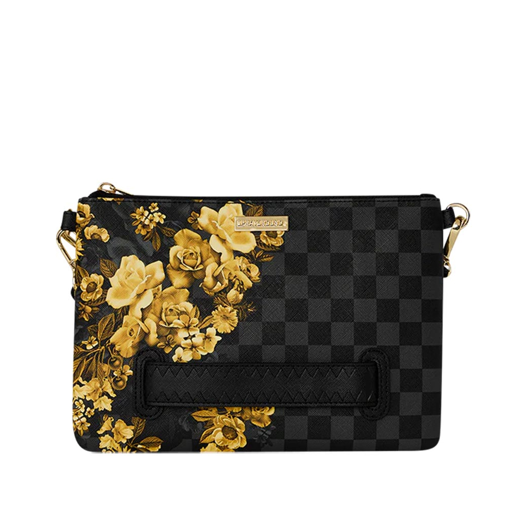 SPRAYGROUND Gold Floral Remix Crossover Clutch Unisex Τσάντα Χιαστί - Χειρός - 2
