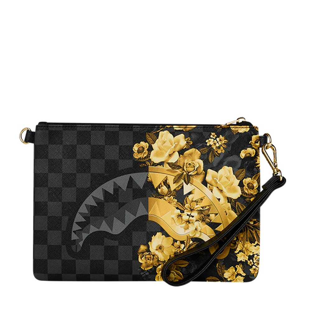 SPRAYGROUND Gold Floral Remix Crossover Clutch Unisex Τσάντα Χιαστί - Χειρός - 3