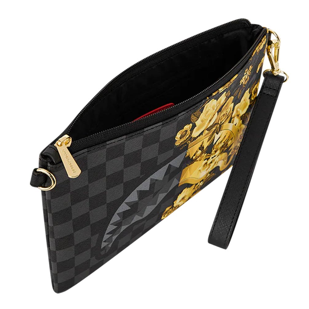 SPRAYGROUND Gold Floral Remix Crossover Clutch Unisex Τσάντα Χιαστί - Χειρός - 4