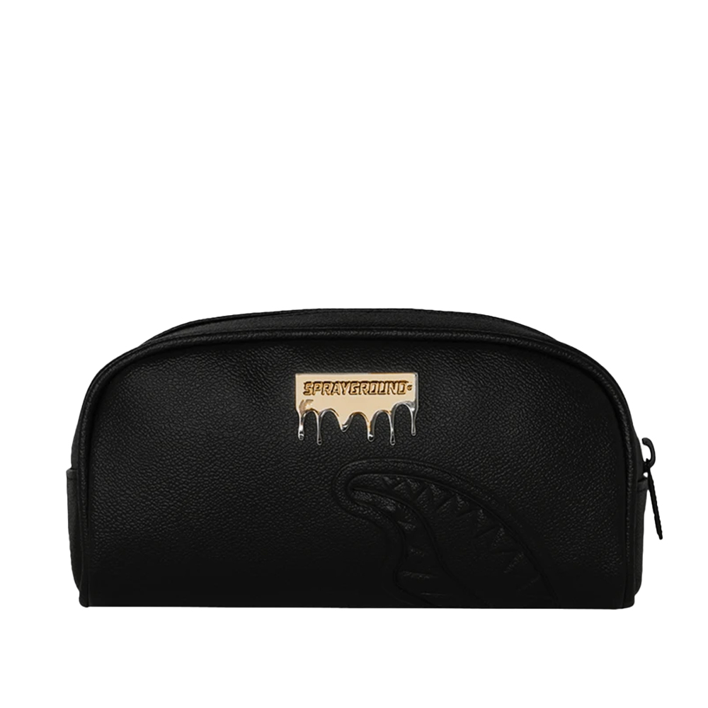 SPRAYGROUND Silver Side Drip Black Check Pencil Pouch Unisex Κασετίνα - Μαύρο