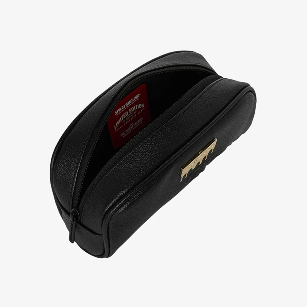SPRAYGROUND Silver Side Drip Black Check Pencil Pouch Unisex Κασετίνα - 4