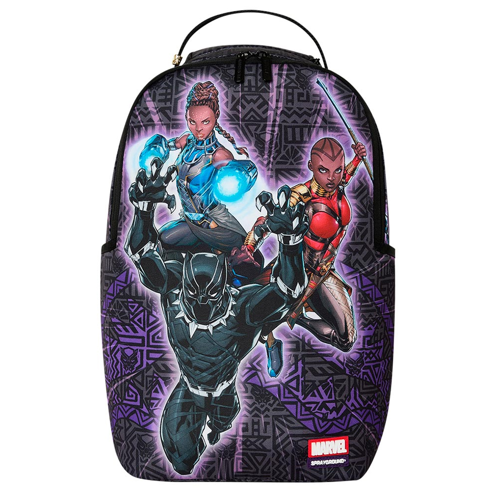 SPRAYGROUND Marvel Black Panther Group Shot DLXSR Unisex Backpack - Μαύρο