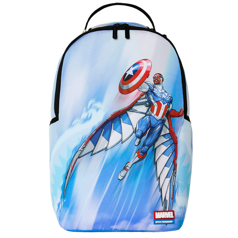 SPRAYGROUND Marvel Avengers Captain America Split DLXSR Unisex Backpack - Λευκό-μπλε