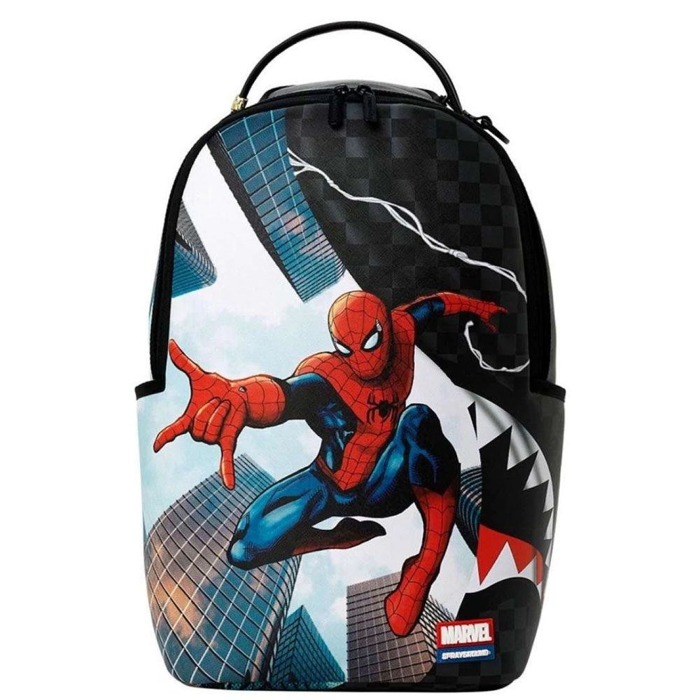 SPRAYGROUND Marvel Spiderman Curtain Reveal DLXSV Unisex Backpack - Μαύρο