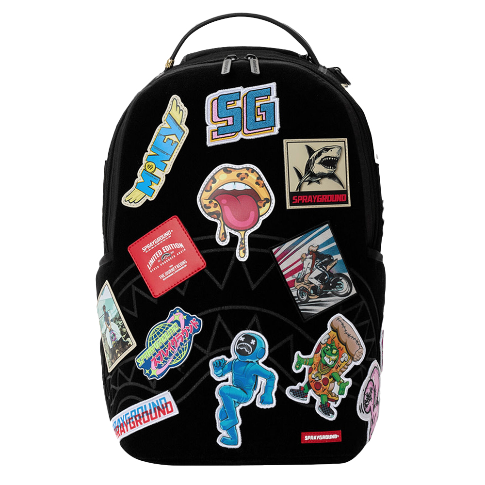 SPRAYGROUND Velcro Patch Stickers DLXS Unisex Backpack - Μαύρο