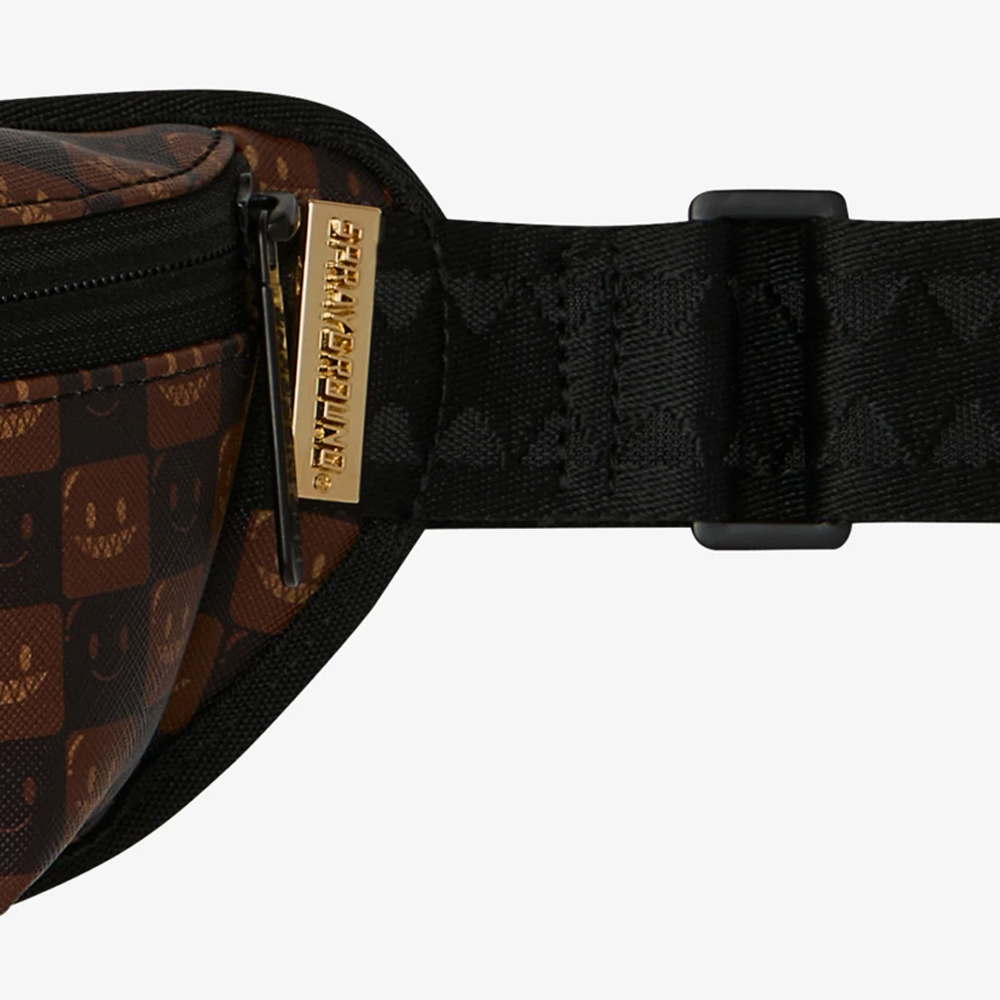SPRAYGROUND Sharks In Paris Wtf Bubble Brown Check Crossbody Unisex Τσαντάκι Μέσης - 4