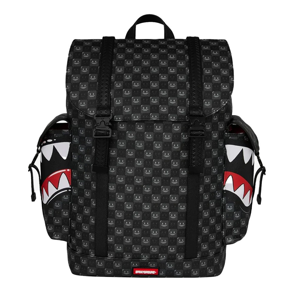 SPRAYGROUND Sharks In Paris Wtf Bubbly Black Check Monte Carlo  Unisex Backpack - Μαύρο