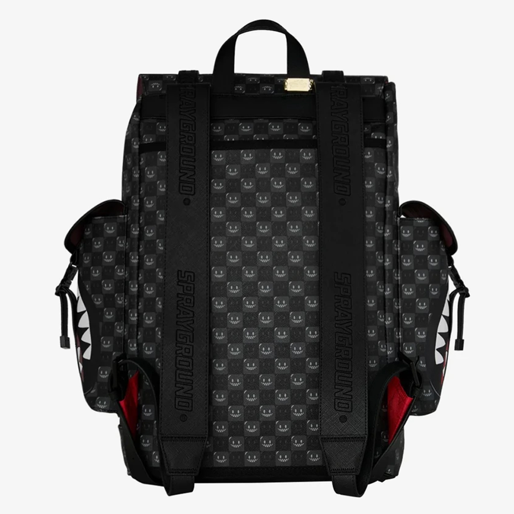 SPRAYGROUND Sharks In Paris Wtf Bubbly Black Check Monte Carlo  Unisex Backpack - 2
