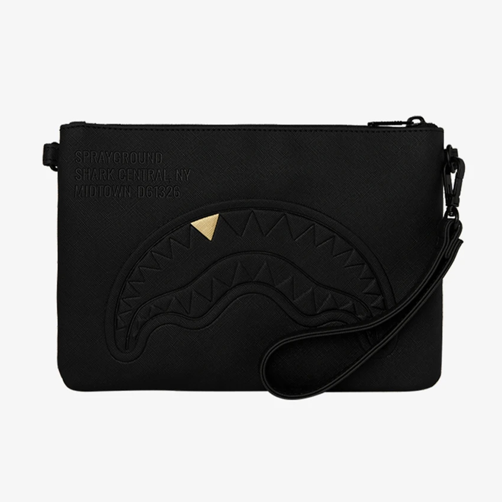 SPRAYGROUND Blacked Out Embossed Gold Tooth Crossover Clutch  Unisex Τσάντα Χιαστί - Χειρός - 4