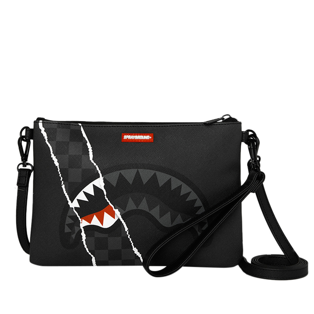 SPRAYGROUND Center Rip Reveal Crossover Clutch Unisex Τσάντα Χιαστί - Χειρός - Μαύρο